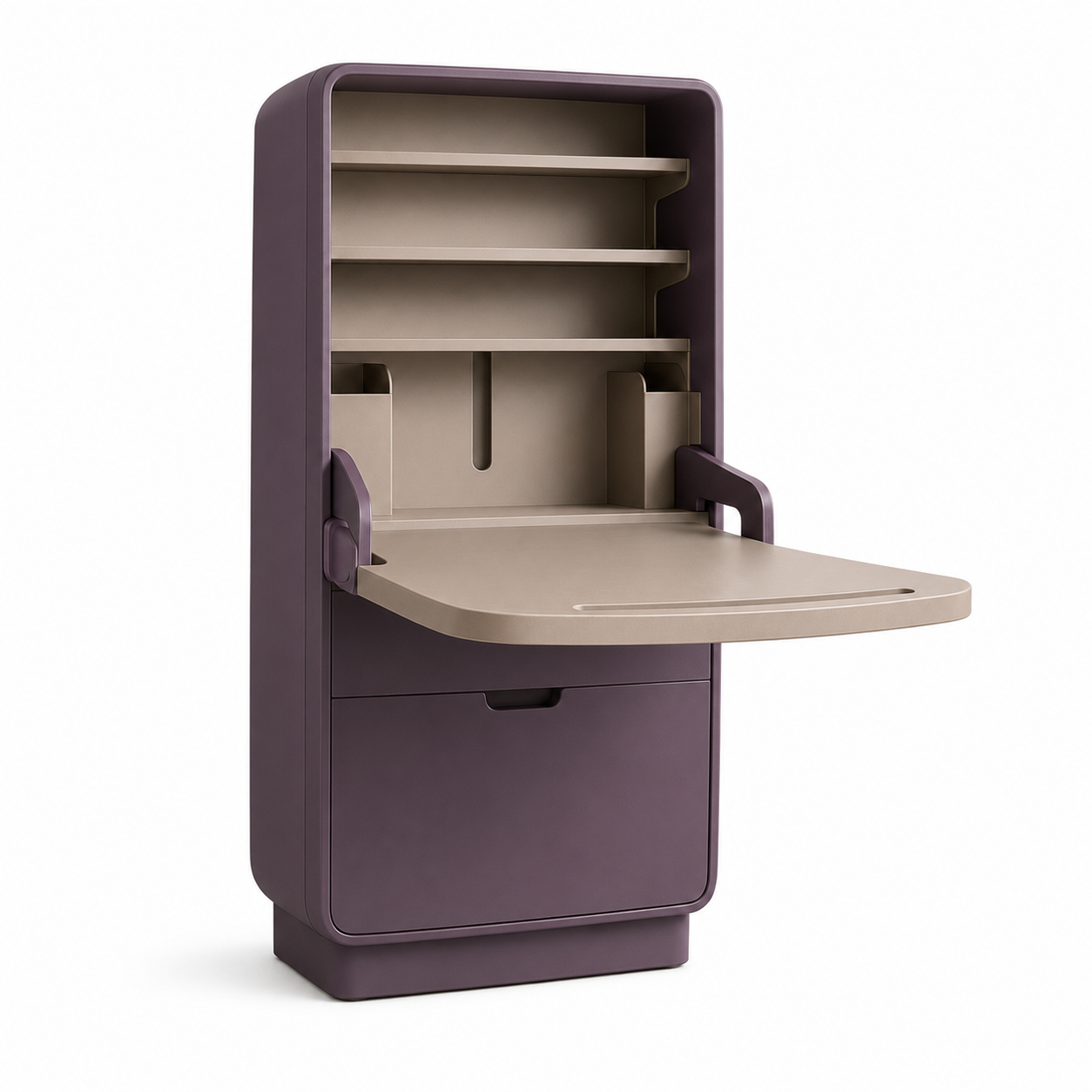pelliva™ CoveDesk Fold-Out Workstation Cabinet