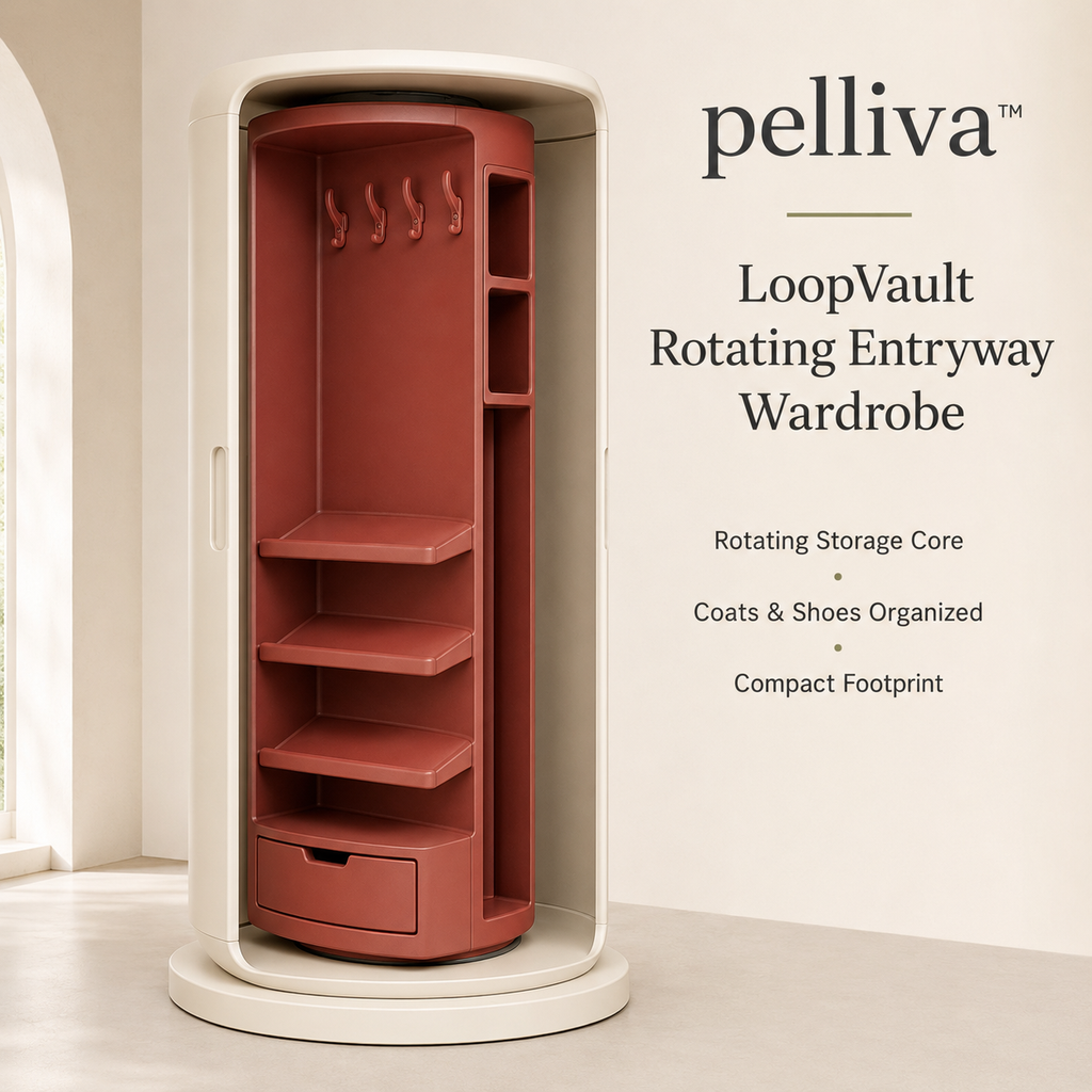 pelliva™ LoopVault Rotating Entryway Wardrobe