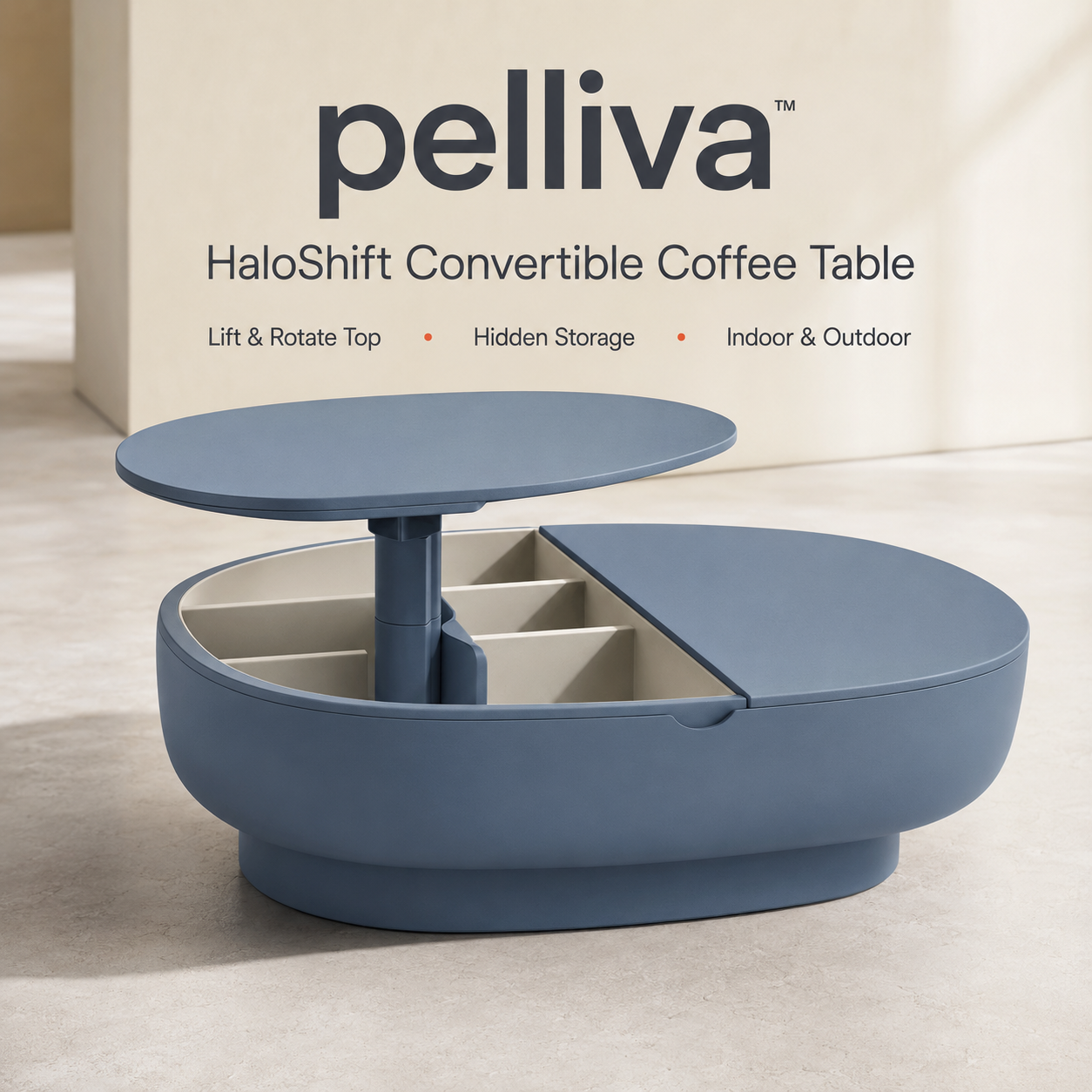 pelliva™ HaloShift Convertible Coffee Table